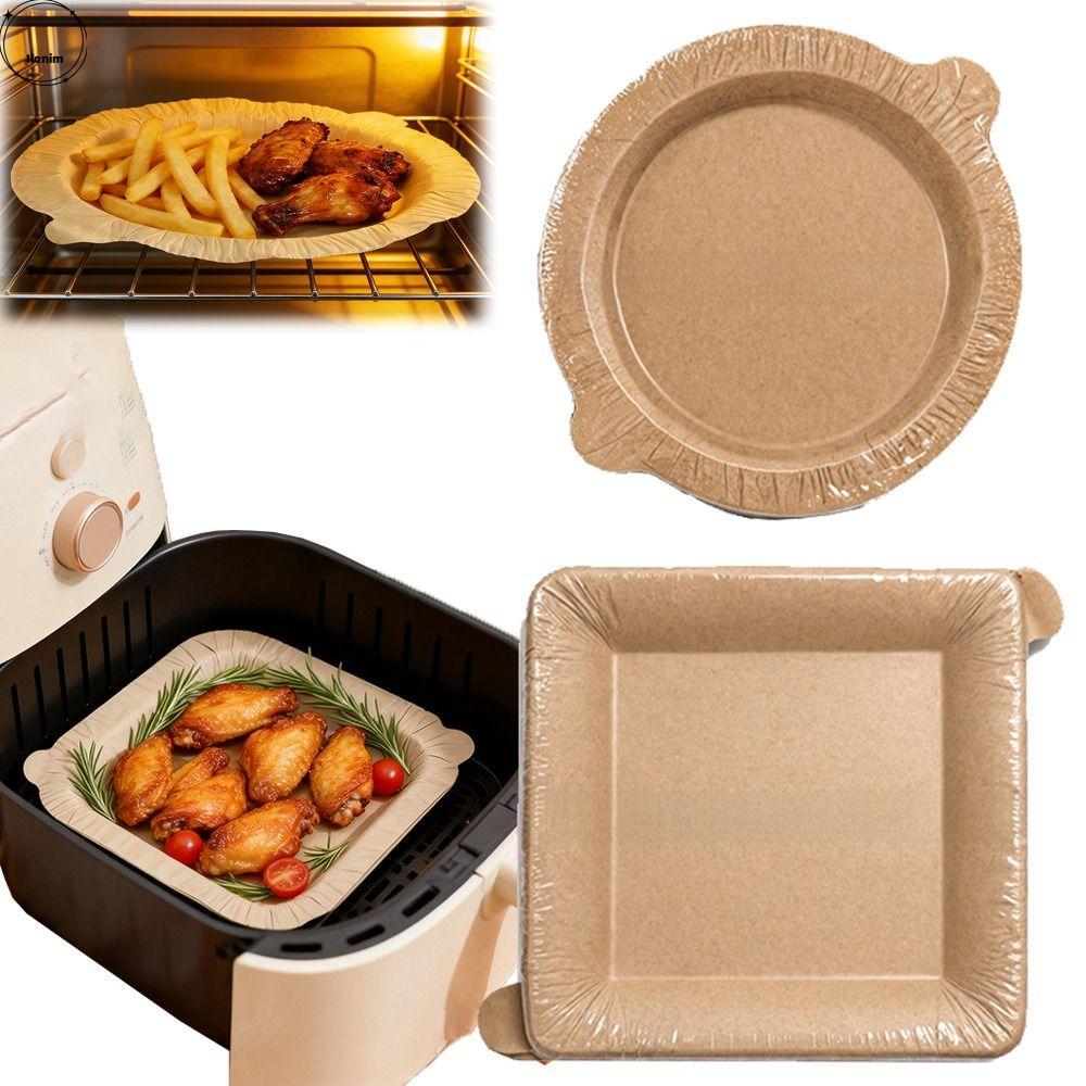 ILONIM 20 ชิ้น Peel Plate กระดาษรองอบ NonStick Oilproof สำหรับ Air Fryer เตาอบ ใช้แล้วทิ้ง ทนทาน