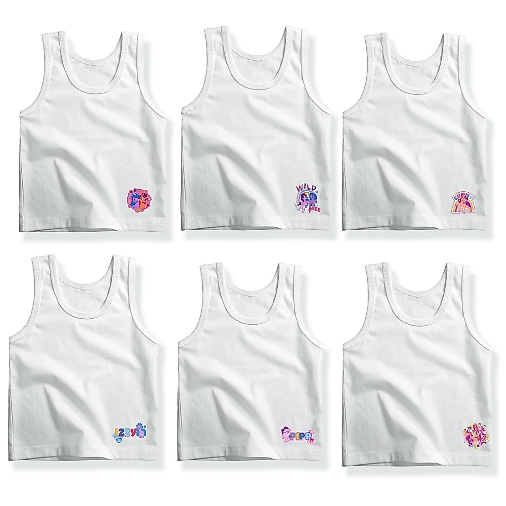 My Little Pony เสื้อกล้าม เด็กผู้หญิง ลิขสิทธ์แท้ สีขาว ผ้าCotton100% จาก NA Dreams ระบายอากาศได้ดี ไม่ระคายเคืองผิว