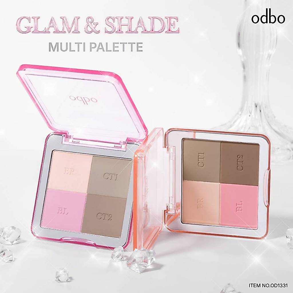 พาเลทแกลม&เฉด โอดีบีโอ 4in1 odbo Glam & Shade Multi Palette ( มีให้เลือก 2 สี ) #OD1331