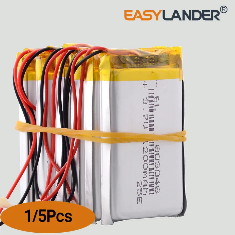 1/5ชิ้น 803048 3.7V 1200mAh Polymer Lithium Lipo แบตเตอรี่ชาร์จสําหรับ Mp3 GPS ปากกาบันทึกบลูทูธนวดเ