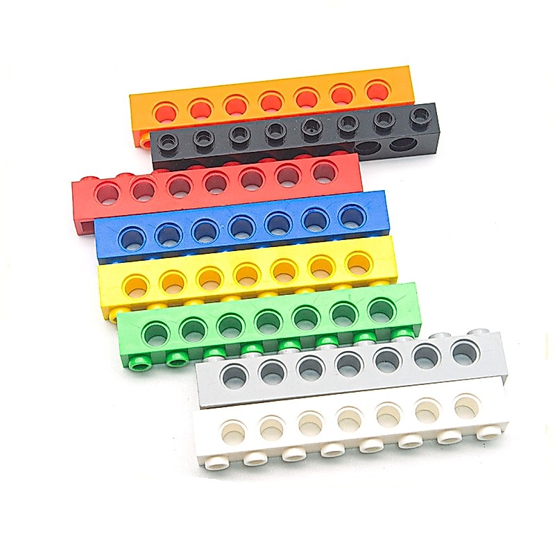 5 ชิ้นอาคารบล็อก 3702 อิฐ 1 x 8 หลุมคอลเลกชันจํานวนมาก Modular GBC ของเล่นสําหรับ High-Tech MOC ชุด