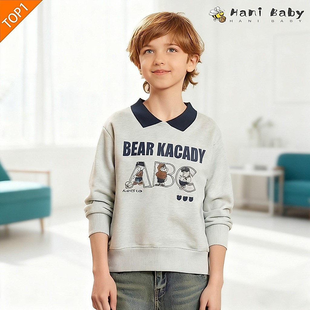 เสื้อโปโลแขนยาวเด็กผู้ชาย เสื้อแขนยาวเด็กผูชาย สไตล์เกาหลี ผ้านิ่มนุ่ม ใส่สบาย ไซส์ 90-150