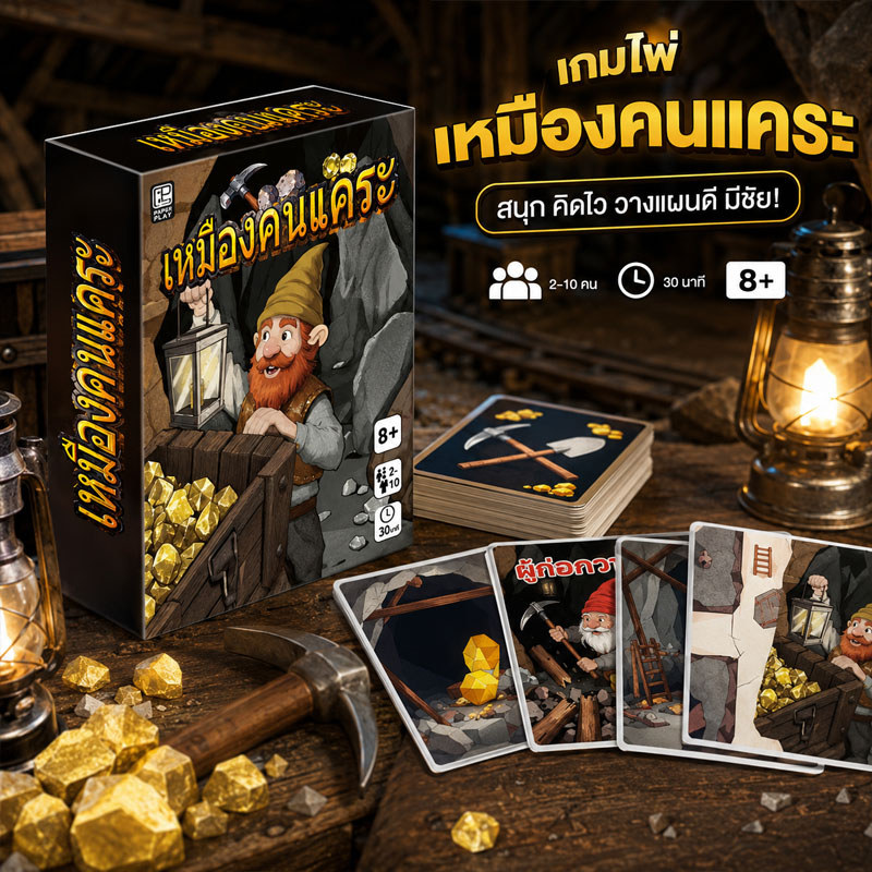 Saboteur การ์ดเกม Dwarf Miners เกมไพ่ บอร์ดเกม เกมปาร์ตี้แบบเล่นหลายคน