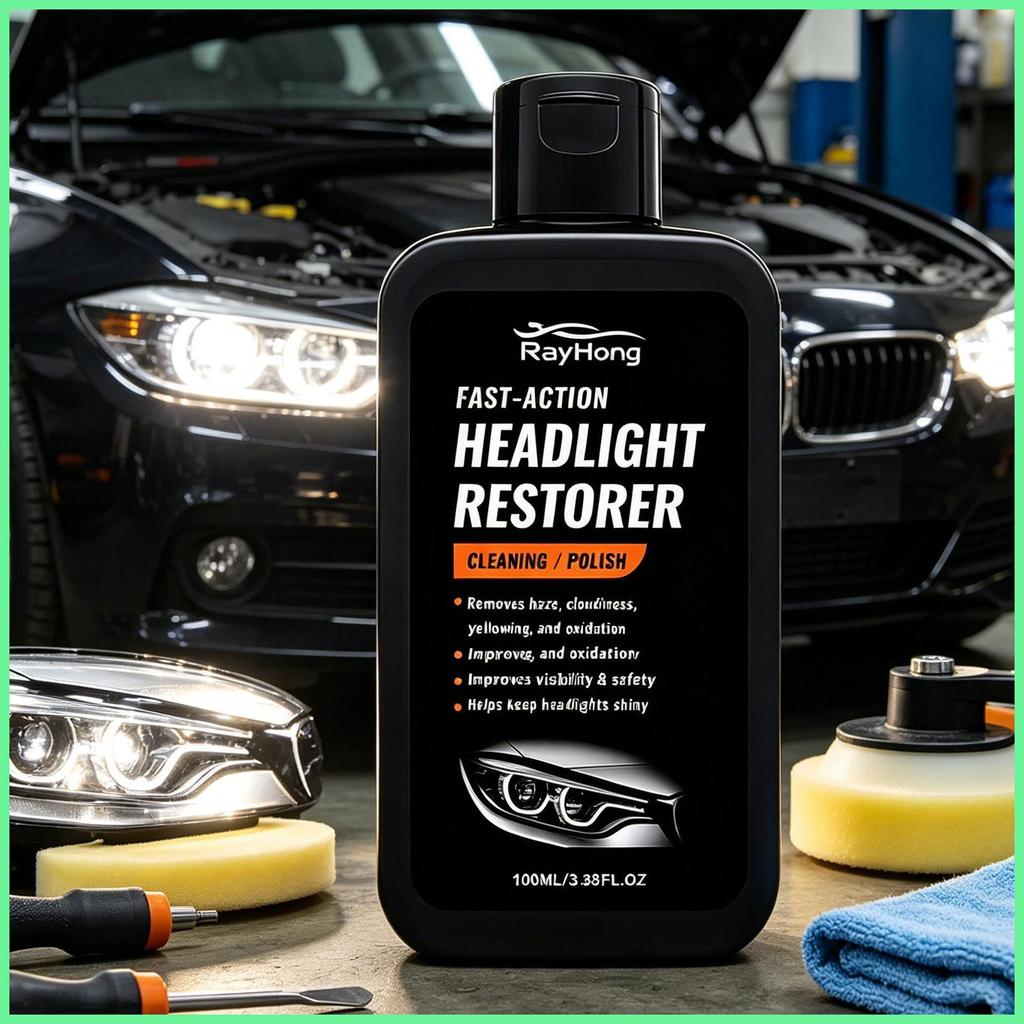 รถทําความสะอาดเคลือบรายละเอียดทําความสะอาด 130g ไฟหน้ารถเลนส์คราบ Remover สําหรับรถยนต์รถบรรทุก SUV 