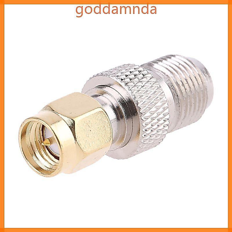 GODD SMA Female To Type F Female Plug Straight RF Coaxial Adapter Connector Converter