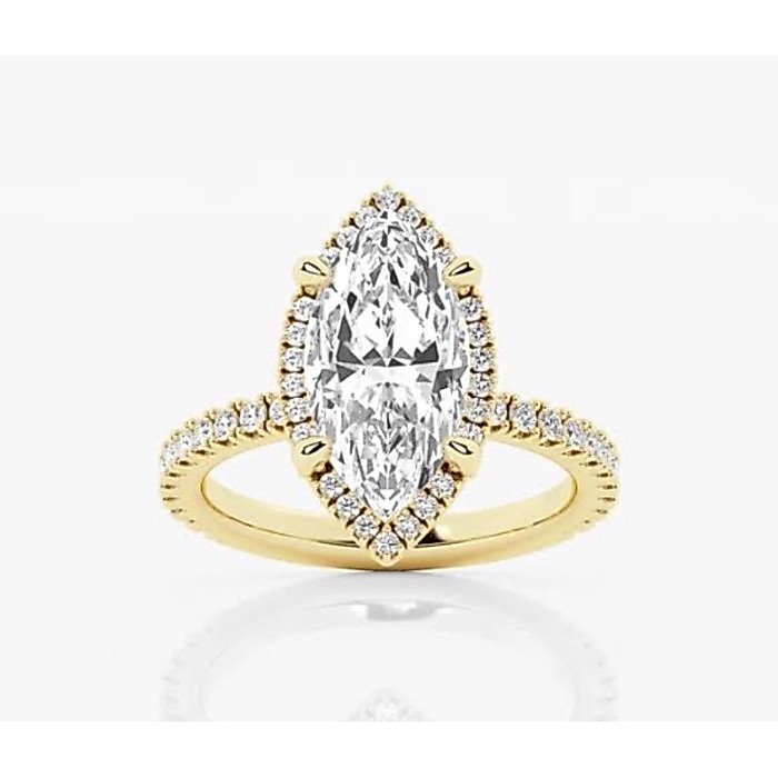 CVD Diamond Solitaire Ring แหวนเพชรแท้ ทองคำ 9K 1.50ct HPHT Lab Grown Diamond น้ำ 100 (DEF) VVS-VS