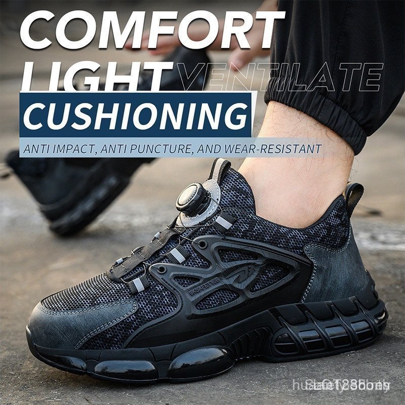 2026 Mens Steel Toe Safety Shoes Anti-Smash Anti-Puncture Work & Daily Use Shoes with Quick Rotation