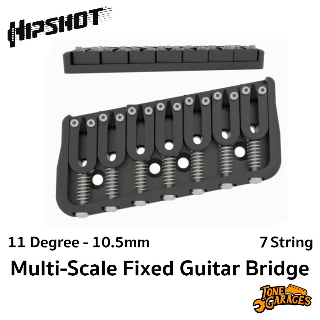 Hipshot 7 String Multi-Scale Fixed Guitar Bridge หย่องกีต้าร์ เฟรตเฉียง 7 สาย