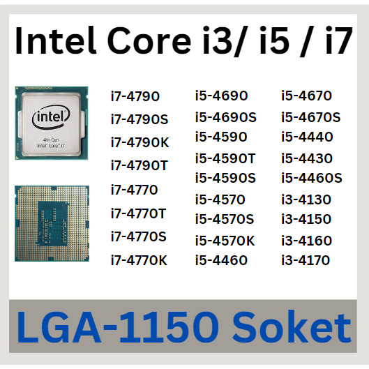 [สต๊อกพร้อม]โปรเซสเซอร์ Intel LGA-1150 4790, 4790S, 4790K, 4770, 4770S, 4770K, 4690, 4690S, 4590, 45