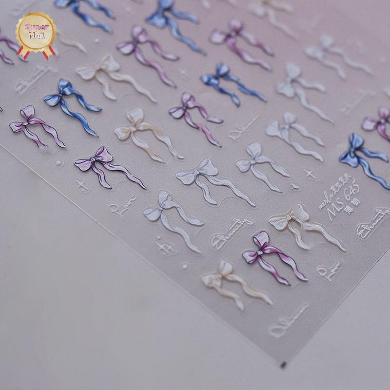 Flth Shining Aurora Seashells Light Bow สติ๊กเกอร์ติดเล็บ 5D การออกแบบเล็บตกแต่ง Decals DIY เล็บ Vary - รูปที่ 3