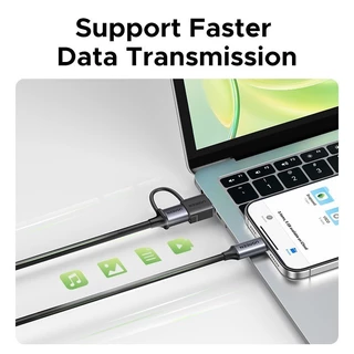 UGREEN อะแดปเตอร์ USB 3.1 USB-A เป็น USB-C พร้อมห่วงแขวน ความเร็ว 5Gbps รองรับ QC18W รุ่น 65560