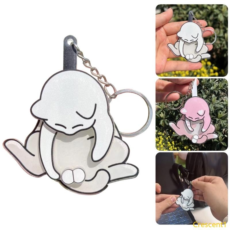 เสี้ยว1หมุนแมวเล่นไข่พวงกุญแจพลาสติกแปลกกระเป๋าแขวนเครื่องประดับพวงกุญแจ