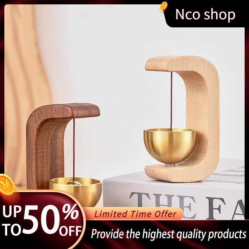 ประเทศไทย Dopamine Black Walnut Bell จี้ Doorbell ดูด Wind Chime Entrance Reminder Foyer Foyer Foyer