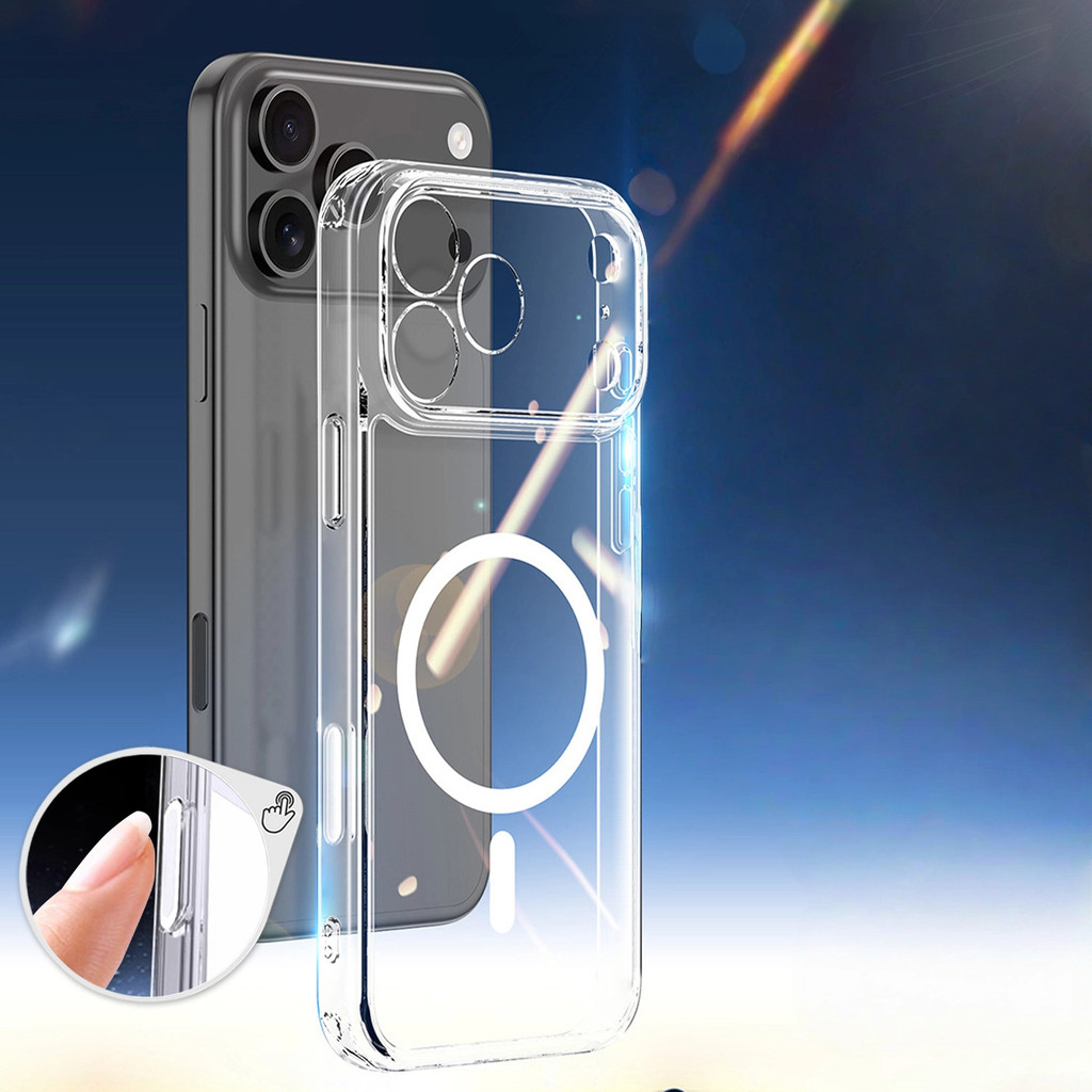เหมาะสําหรับความแม่นยําใหม่หลุมแม่เหล็กดูด 17อากาศ เคสโทรศัพท์ ไอโฟน 16 โปรแม็กซ์ โปร่งใส 15 เคสป้องกัน 14