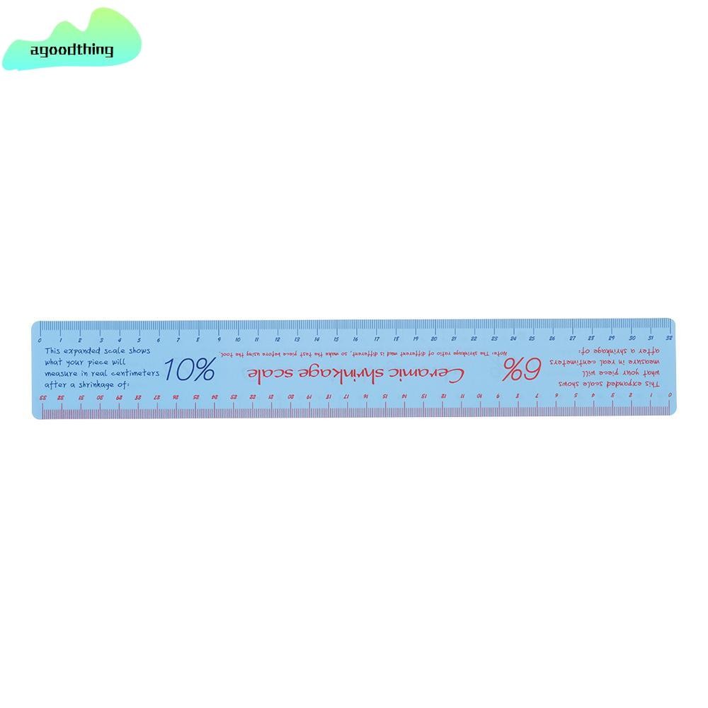 AGOODTHING เซรามิค Shrinkage Scale ไม้บรรทัด, 37*5.5 ซม.Sky-blue เซรามิควัดไม้บรรทัด,มาตรฐาน 32*3.7 