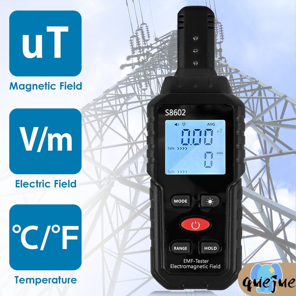 เครื่องตรวจจับรังสีแม่เหล็กไฟฟ้า Professional 3 in 1 มือถือ EMF Reader แบบพกพา EMF Meter SHOPQJC2579 - รูปที่ 5