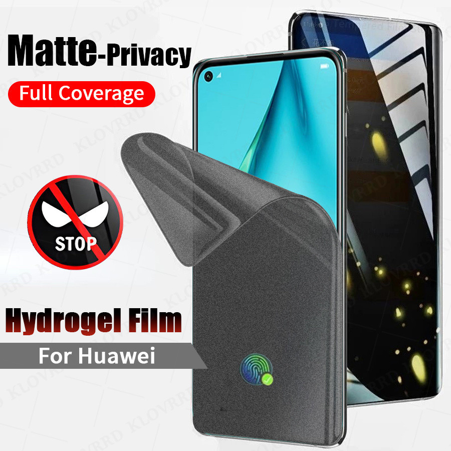 ฟิล์มไฮโดรเจล กันรอยหน้าจอ กันแอบมอง สําหรับ Huawei Mate 50 40 30 20 P20 P30 P40 P50 P60 Pro Pura 70 80 Ultra Nova 7 8 9 10 11 12 13 Y70 Y72 Y90 Y91