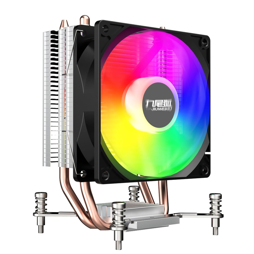 Nine-Tailed Fox 2T คอมพิวเตอร์เดสก์ท็อป CPU พัดลมหม้อน้ํา 2 หลอดทองแดง 1150/1151/1155/1700 หลายแพลตฟ