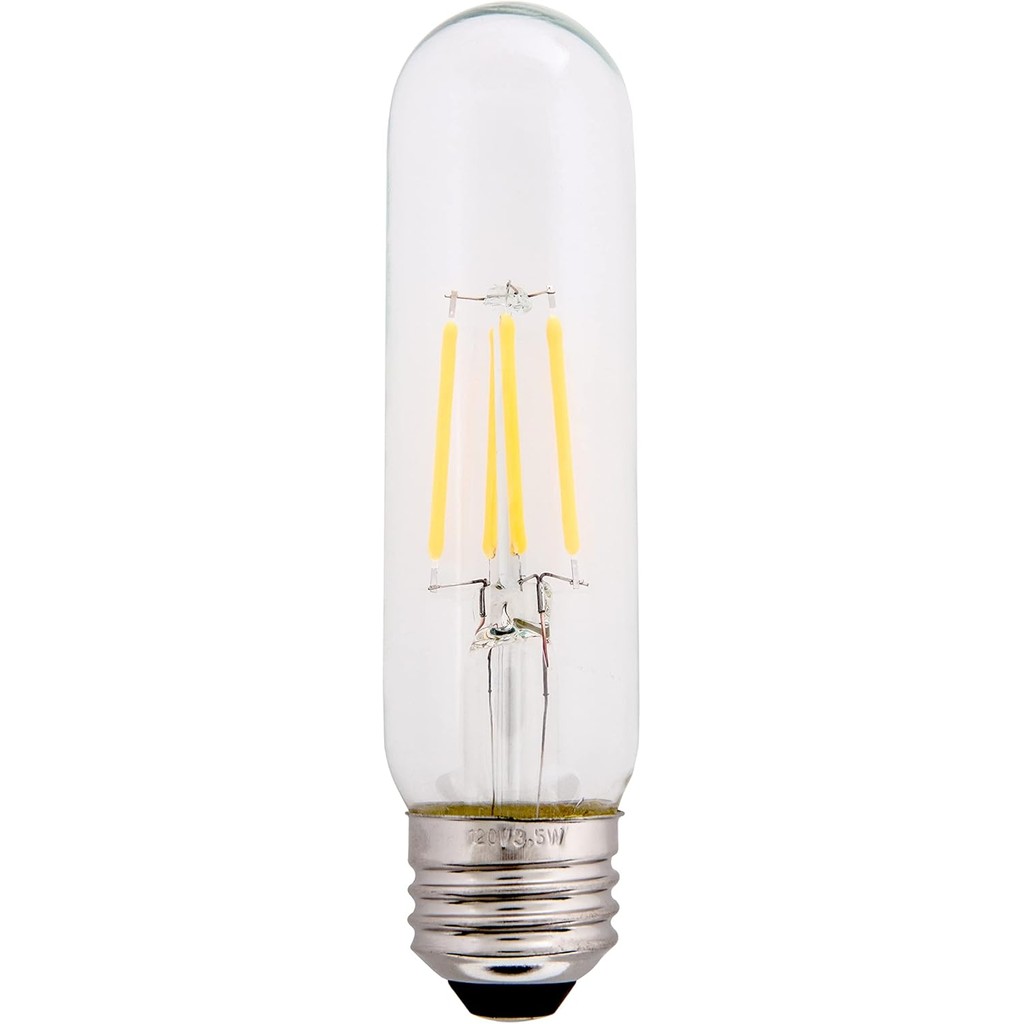 งานอดิเรกสร้างสรรค์ Clear 3.5W LED T10 Tubular Light Bulb - ชุบนิกเกิล E26 Medium Base (เทียบเท่า 40