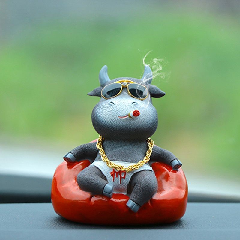 เครื่องประดับรถยนต์ Social Bull Bulldog ปีฉลู Lucky Fortune รูปรถ Bulldog Bulldog Bulldog Unique Sky