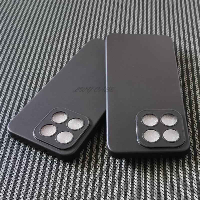 สําหรับ ZTE Blade A35 Plain Matte สีดําเคสโทรศัพท์ซิลิโคน TPU ป้องกันสําหรับ ZTE Blade A35e A55