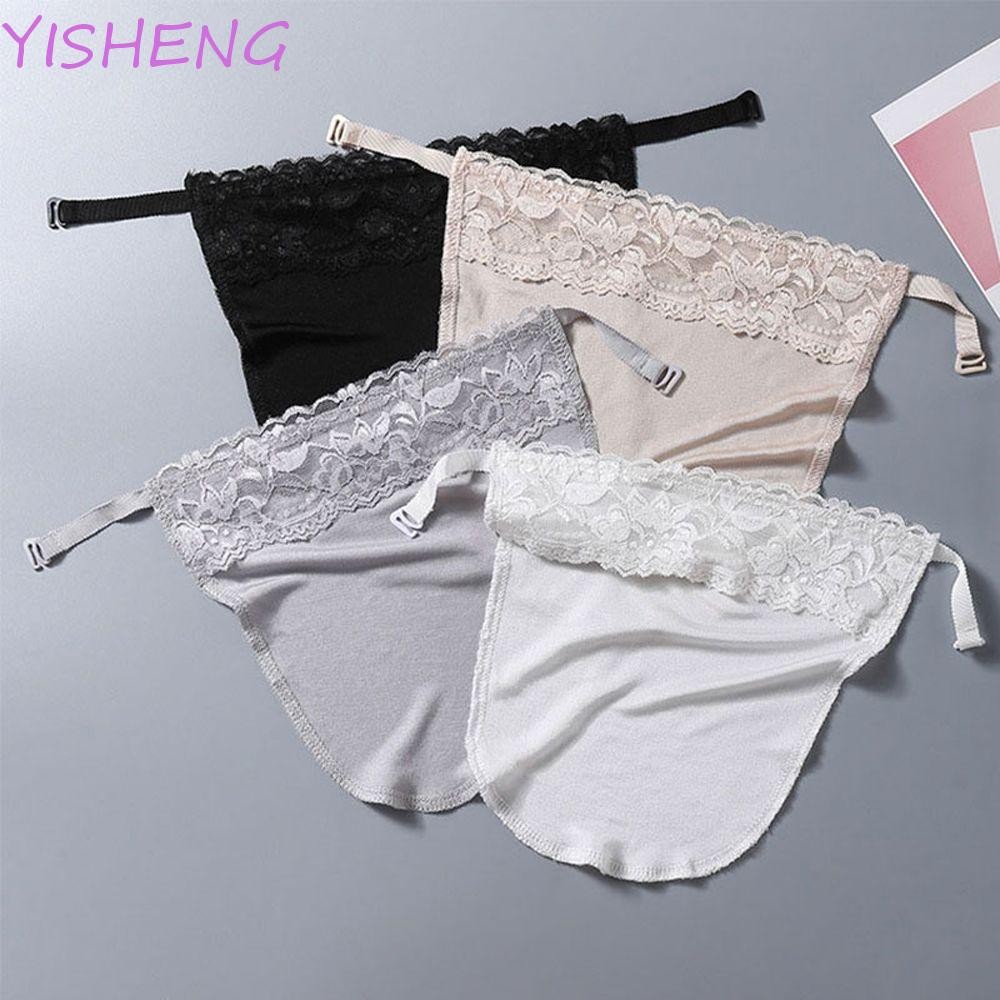 YISHENG58BS ผู้หญิง Tube Tops Easy Clip On ปรับ Anti Tarnish Bra ดอกไม้ผ้าไหม Overlay Corset หน้าอกช