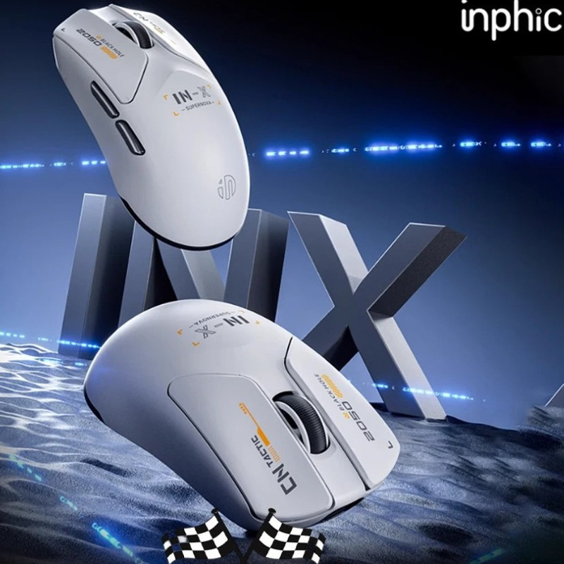 Inphic INX Wired  Wireless Dual Mode Mouse PAW3395 8000Hz Polling Rate 39g Lightweight Esports Gamin