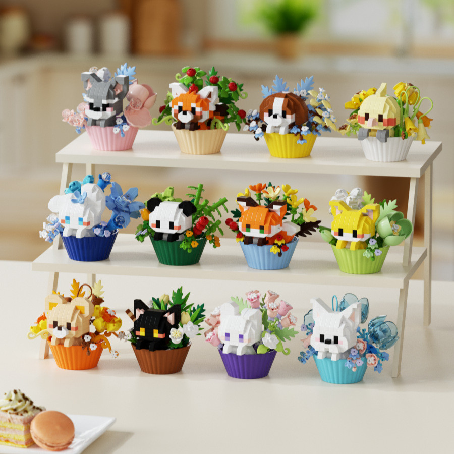 MINI BRICKS Nano Building Blocks ของเล่นการ์ตูนสําหรับเด็กของขวัญวันเกิดสัตว์ Mini อิฐ