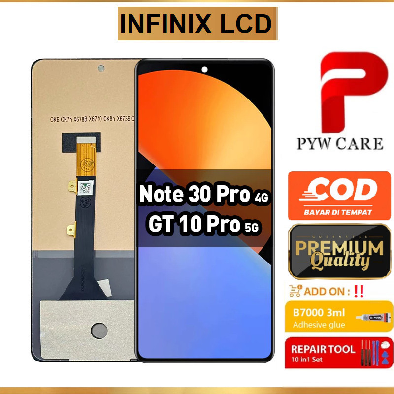 หน้าจอ LCD ที่รองรับสําหรับ Infinix Note 30 Pro 4G X678B/ GT 10 Pro 5G X6739 หน้าจอ LCD