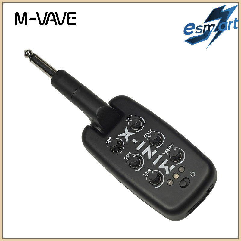 M-VAVE MINI-X กีตาร์หูฟังเครื่องขยายเสียง Bass Effect Amp แบบพกพาชาร์จในตัว 9 Different Amplifier To