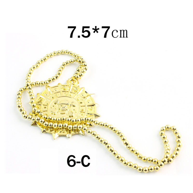 สร้อยคอเงินแบบเหรียญกะโหลกทองคำแอตซีค เหมาะสำหรับแฟนธีม Pirates of the Caribbean