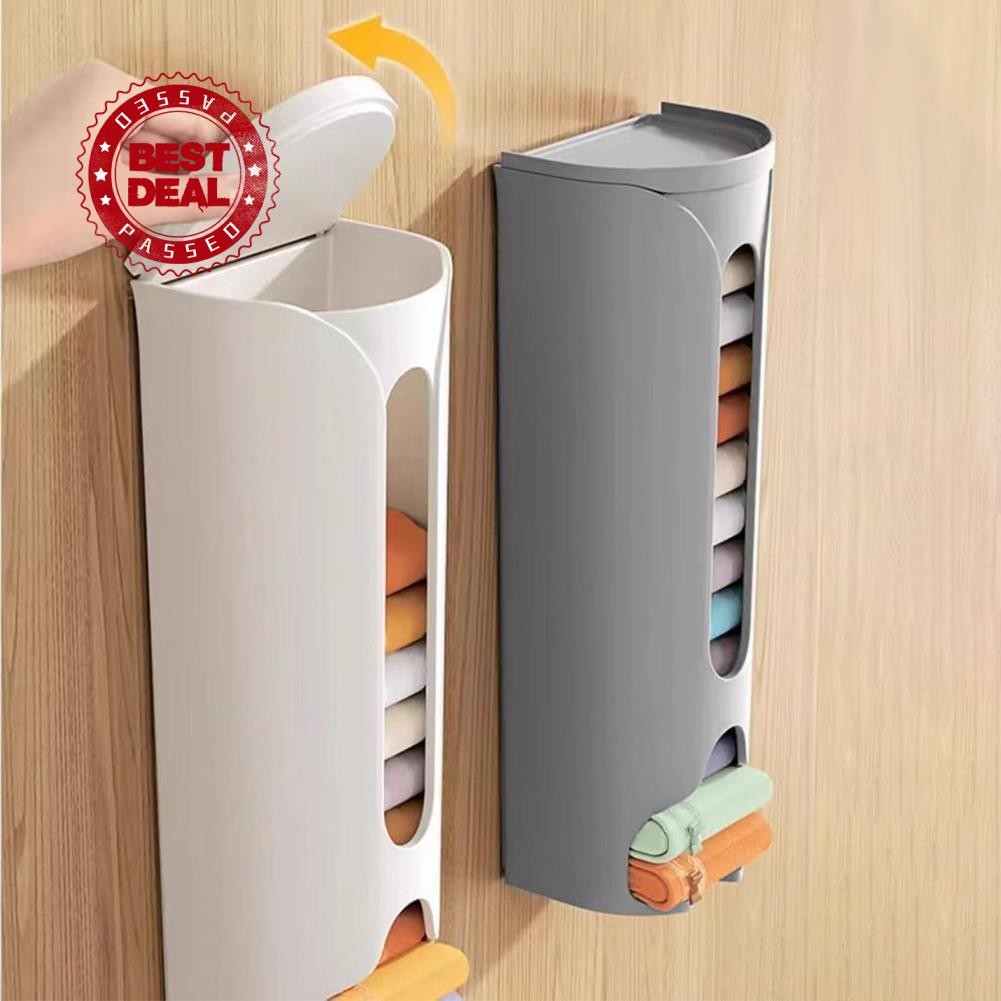 Self-กาวติดผนังถุงเท้าชุดชั้นในSavin Dispenser Space Storageกล่องพลาสติกO7i3