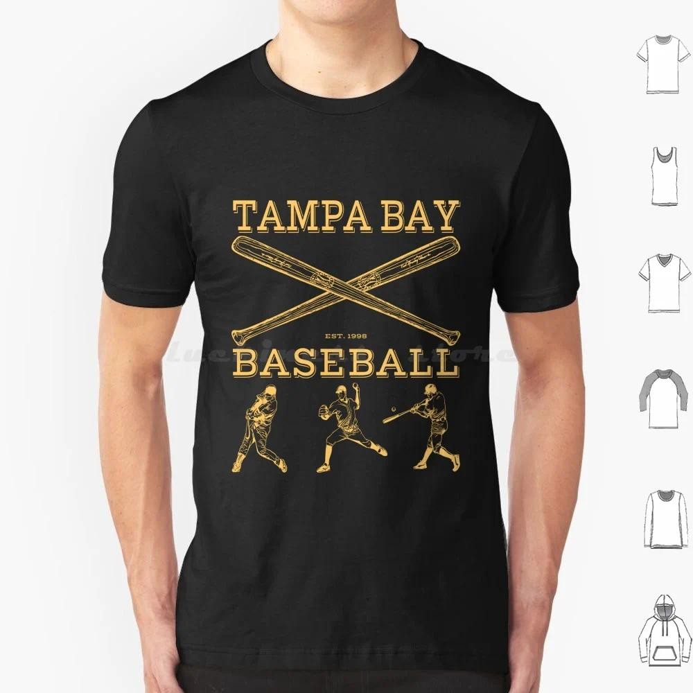 Vintage Tampa Bay Baseball Team T Shirt 6xl Cotton Cool Tee Tampa Bay Baseball Florida Baseball Spor