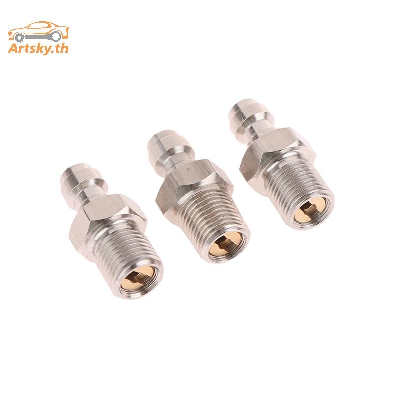 ARS Male Connector 8MM Male Thread Quick Connect Valve PCP Filling With Valve M10x1 1/8NPT 1/8BSPP สําหรับปั๊มแรงดันสูง TH