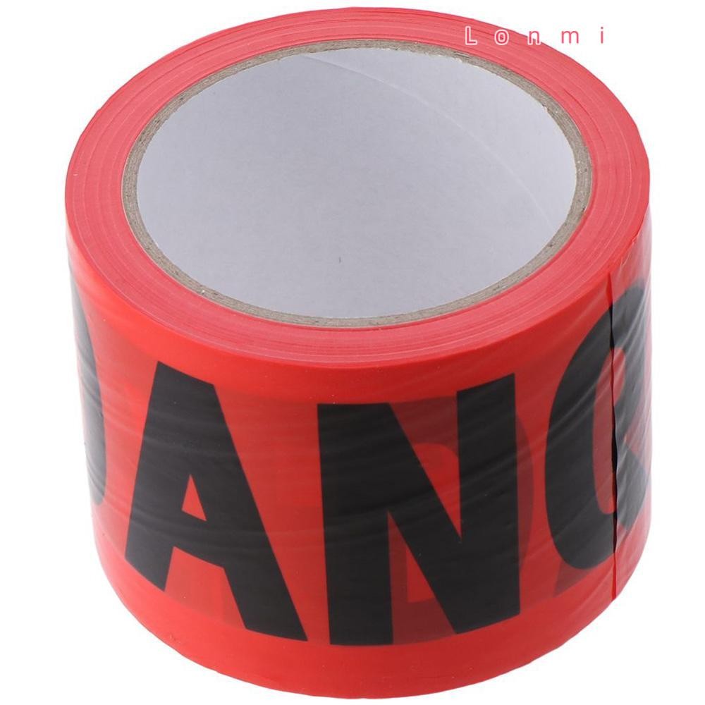 LONMI Caution Barrier Tape, 7.5cm*100M Roll Red Danger Tape, Widely used Non-Adhesive Safety Warning