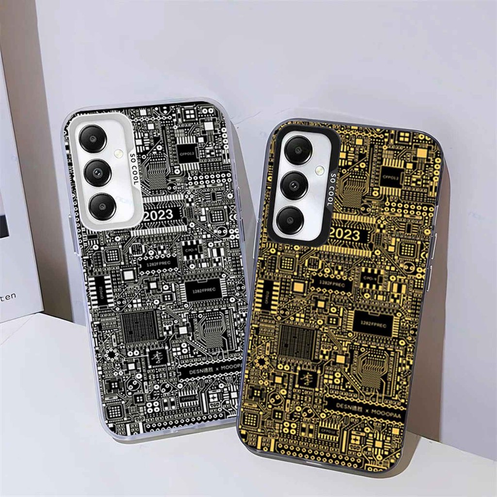 SAMSUNG เคสโทรศัพท์สําหรับSamsung Galaxy A17 A07 A16 A26 A36 A56 ฝาครอบหรูหราโลหะผิวMatte Cover L08-