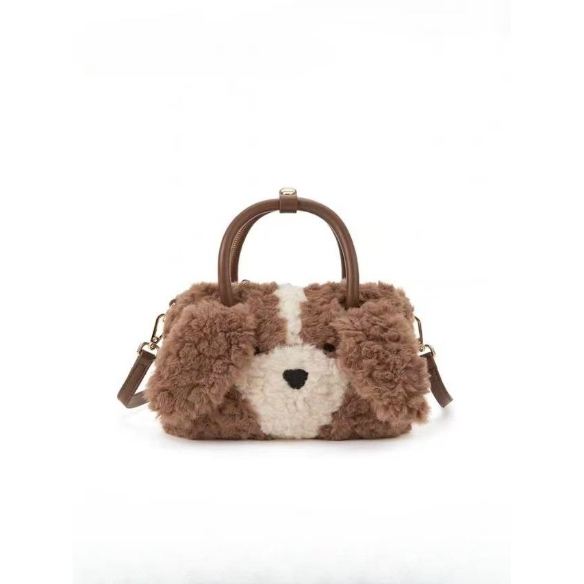 กระเป๋า Messenger แบบพกพา 2025 ฤดูหนาวสุภาพสตรีลูกสุนัขการ์ตูน Mini น่ารักหญิงกระเป๋า All-Match กระเป๋า