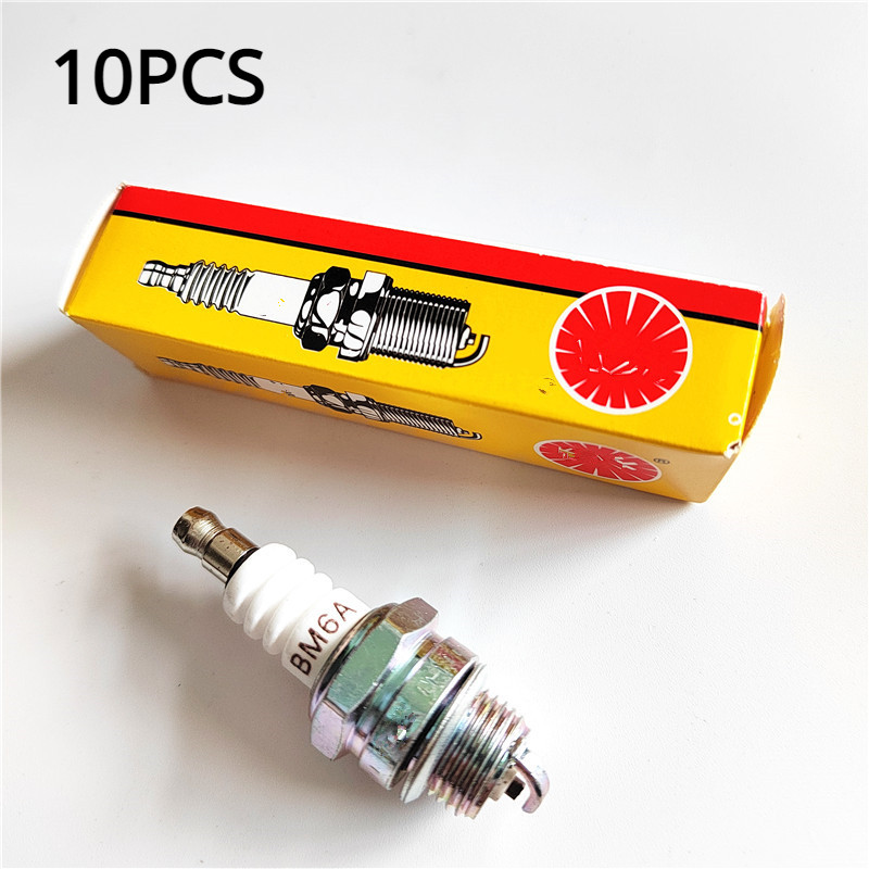 10pcs Spark Plug สําหรับ NGK BPM6A BPMR7A RCJ6Y RCJ7Y WSR5F L7T Trimmer Blower เลื่อยโซ่แปรงเครื่องต