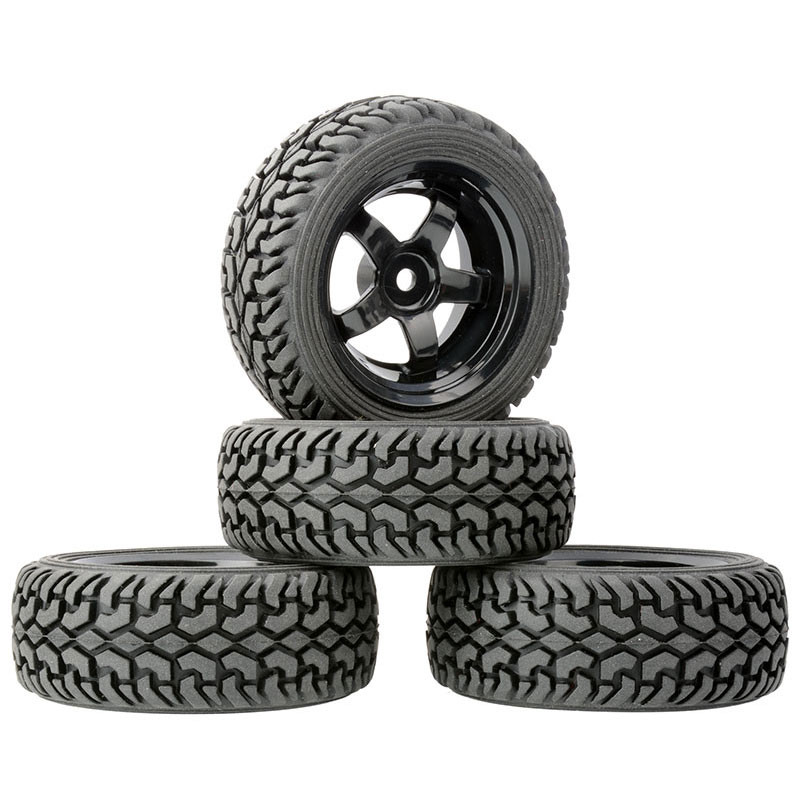 RC 6030-8019 ขอบพลาสติก & Rally ยาง 74 มม.สําหรับ 1/10 Flat Run to Rally ยาง / 1/16 Rally ยาง