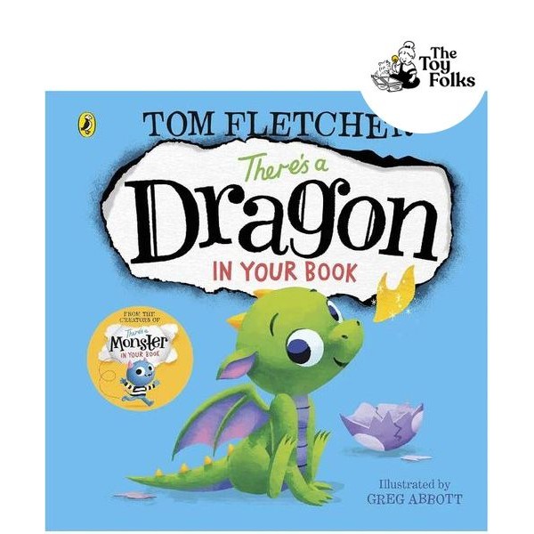 Puffin Theres A Dragon In Your Book โดย Tom Fletcher (Board Book)