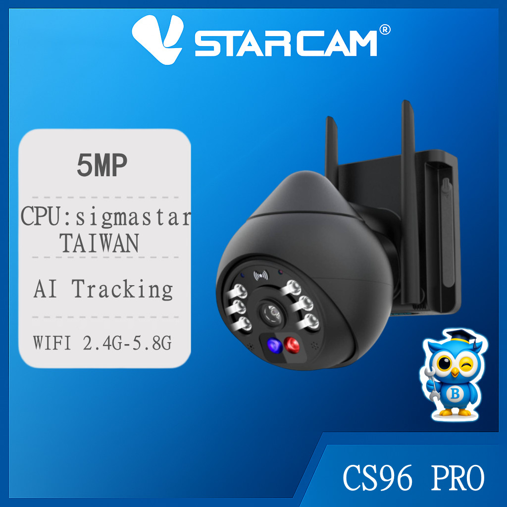 แนะนำ 💥  Vstarcam CS96PRO WIFI 5.8G 5.0MP Ai กล้องวงจรปิด กล้องวงจรไร้สายภายนอก outdoor ภาพสี IP Cam