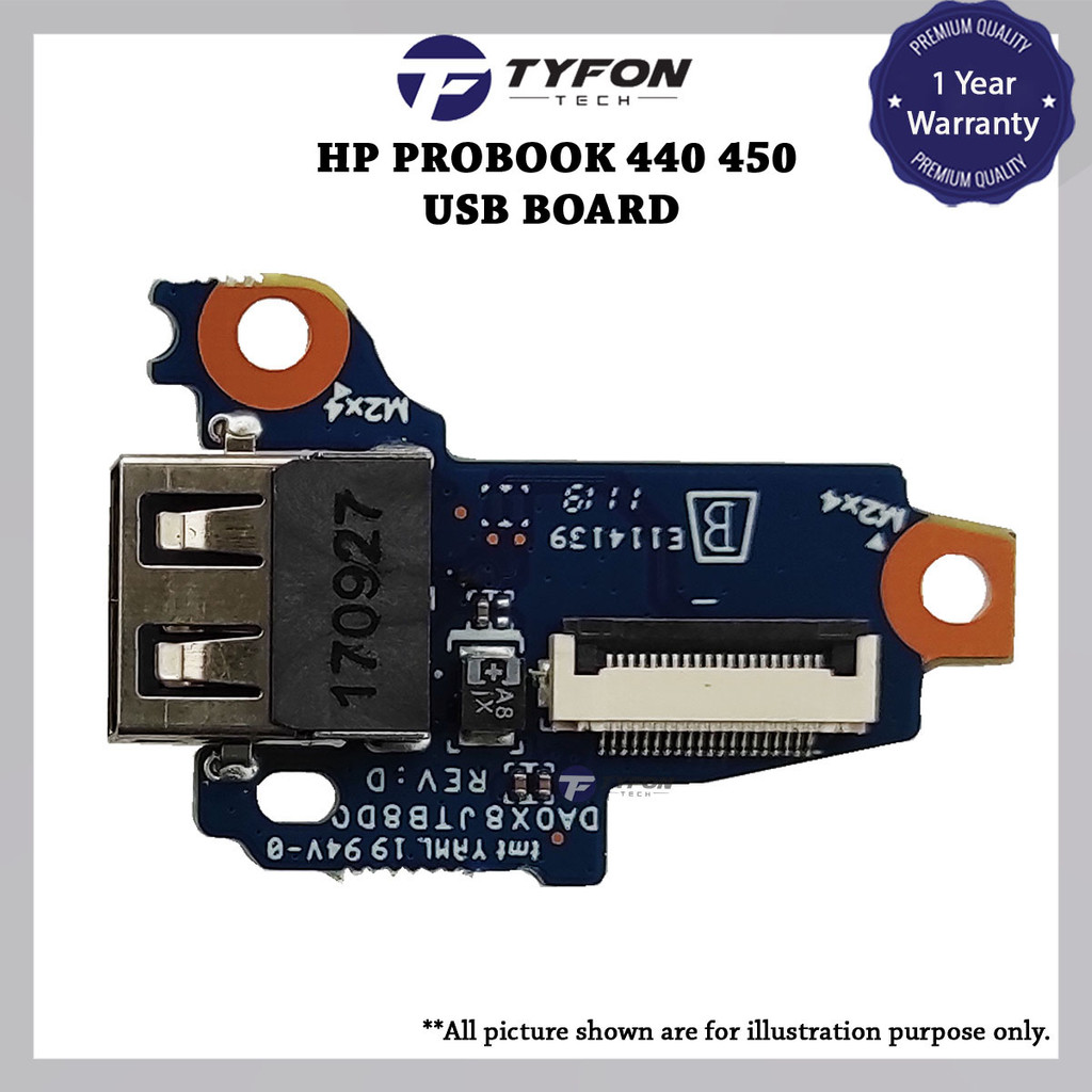 HP Probook 440 450 445R G6 G7 Sub Card ขนาดเล็ก USB Board Port L44578-001 DA0X8JTB8D0