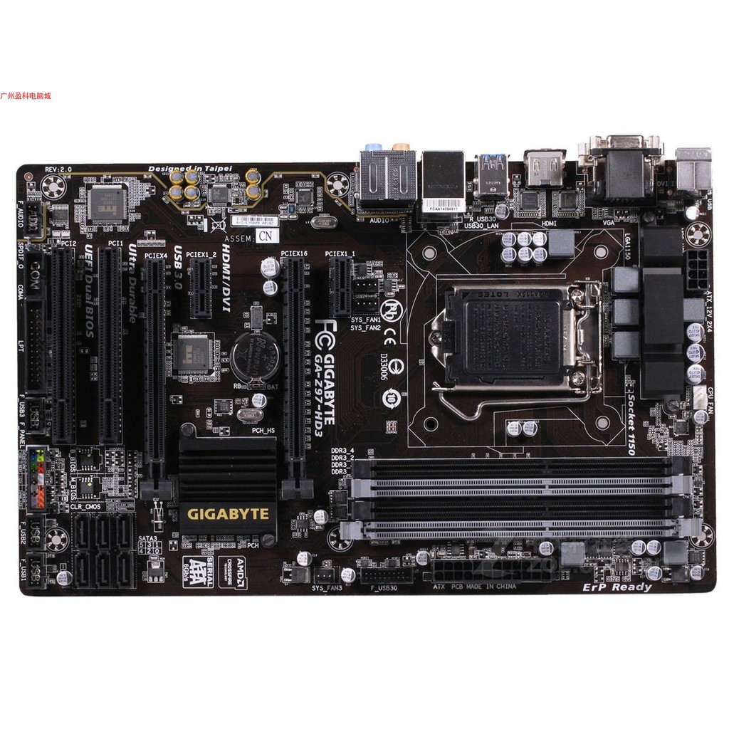 Gigabyte/Gigabyte Z97-HD3 Z97 เมนบอร์ด 1150 Pin รองรับ CPU รุ่นที่สี่ Perfect Match i7 5775C