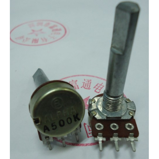 ไต้หวัน-Made ALPHA ALPHA นําเข้า RV16AF-20 Single Link A500K Stepper ประเภทปริมาณ Potentiometer 35 ม
