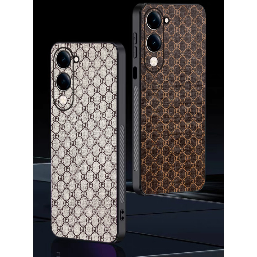 YJD สําหรับ Vivo Y04 Y04S Y29S Y29t หรูหราคลาสสิกแฟชั่นหนังขอบนุ่ม Anti-Drop เคสโทรศัพท์