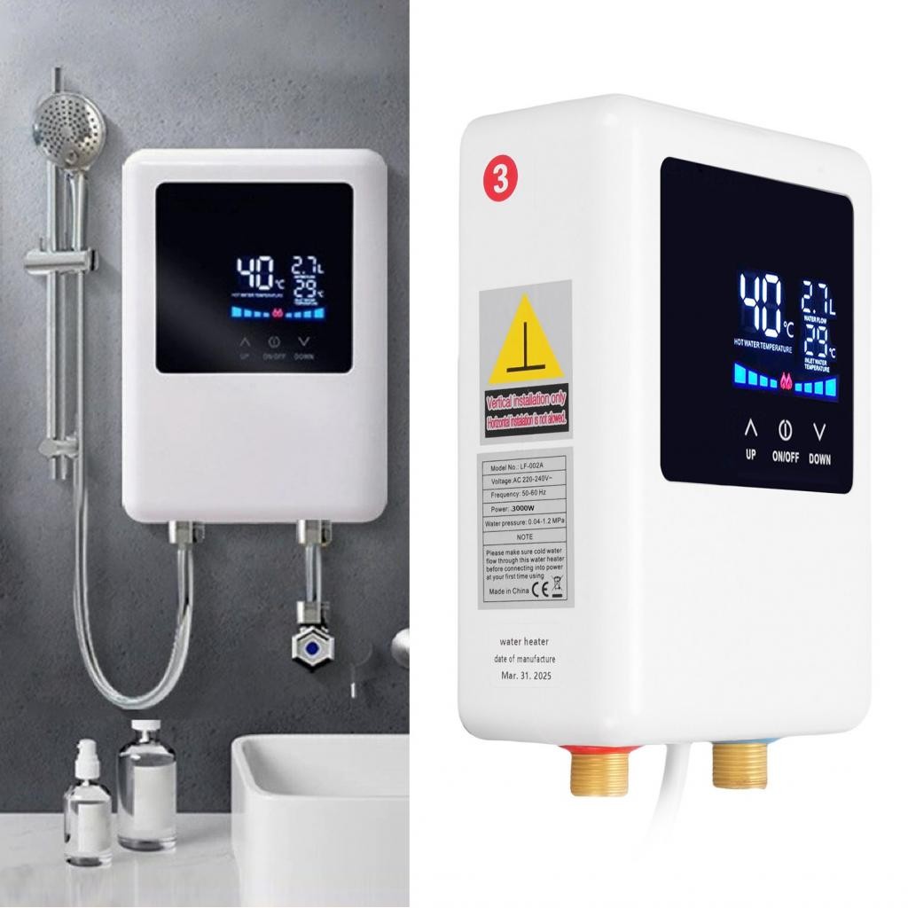 Ufriend-ph เครื่องทําน้ําอุ่นไฟฟ้าขนาดกะทัดรัดสําหรับอพาร์ทเมนต์ออมทรัพย์ไอออนลบอัจฉริยะ (ปลั๊ก US 1