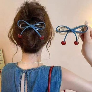 กิ๊บติดผมลายโบว์ الدنيมทรงปากเป็ด สไตล์แฟชั่น เพิ่มความสวยงา…