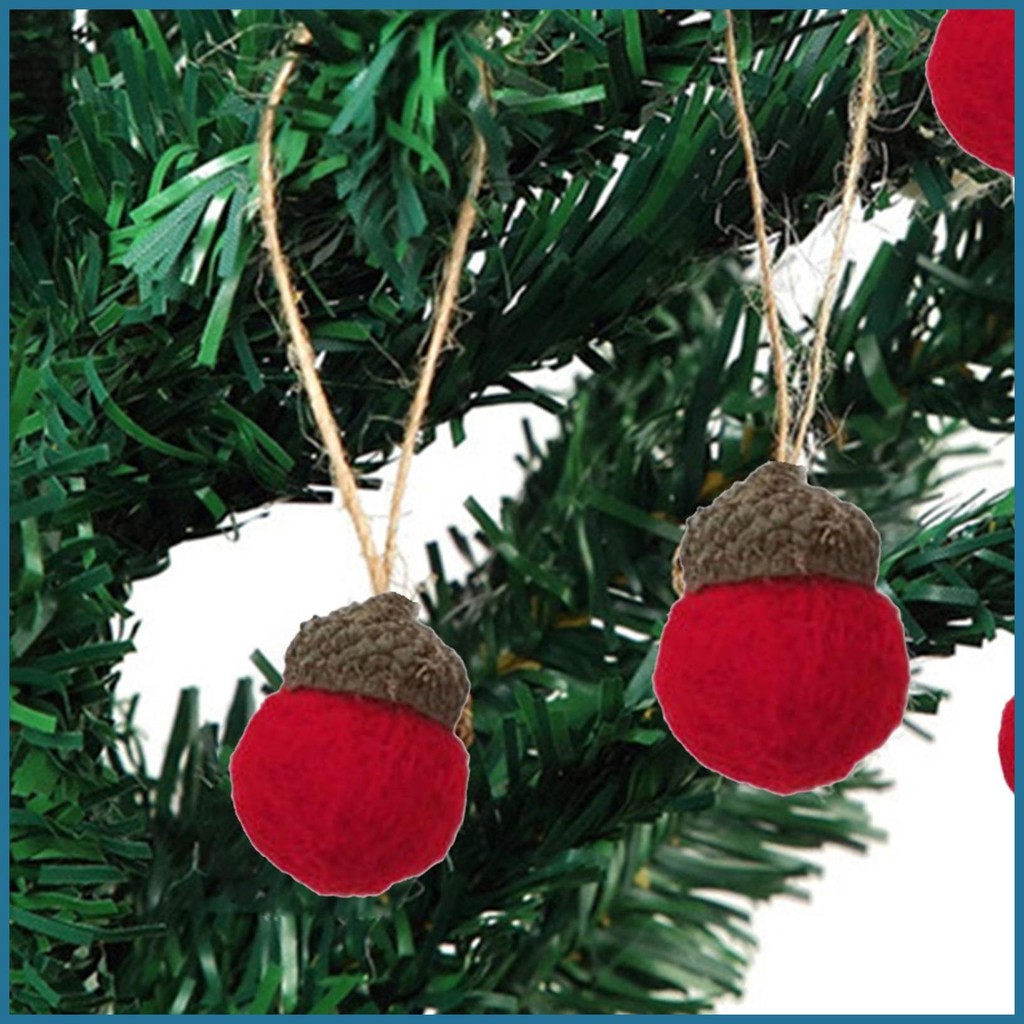 ฤดูใบไม้ร่วง Felt Acorn Fall วันขอบคุณพระเจ้า Felt Acorn จี้น่ารักและน่าสนใจ Felt Ball Pom Acorn Dec