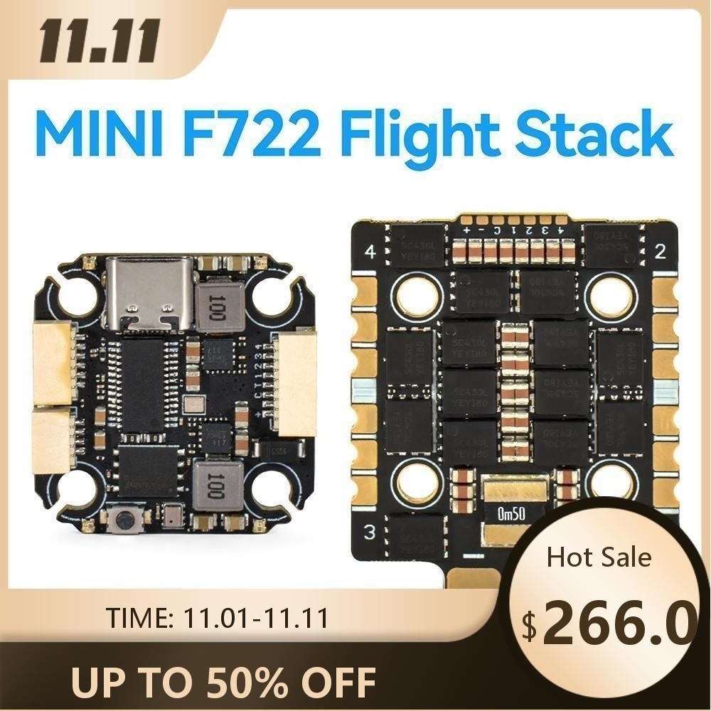 9IMOD F722 mini Flight Stack F722 Mini Flight Control 60A ESC 3-8S Lipo 20x20 มม.ICM42688 Gyro สําหร