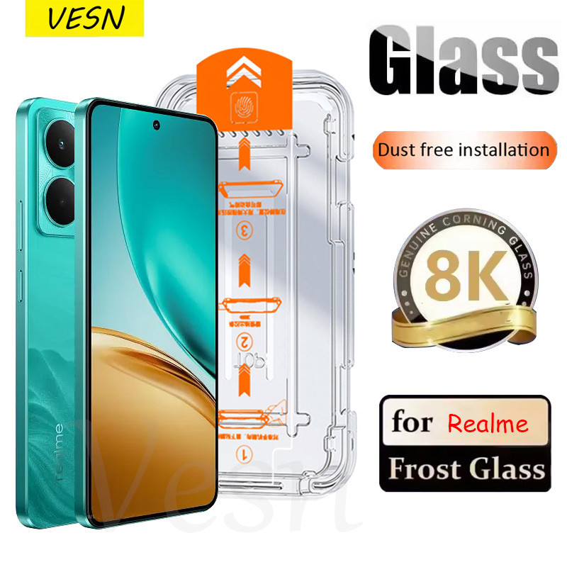 ติดตั้งง่ายเคลือบน้ำมันฟรีฝุ่นฟรีป้องกันหน้าจอสำหรับ Realme 14x 13 12 12x 12+ 11 11x 10 9 9i 8 8i 7 